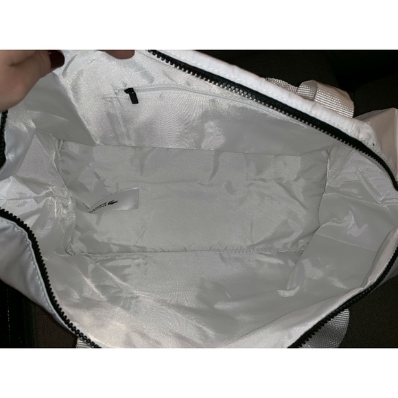 Lacoste Bags New Lacoste White Duffle Weekender Gym Bag Poshmark